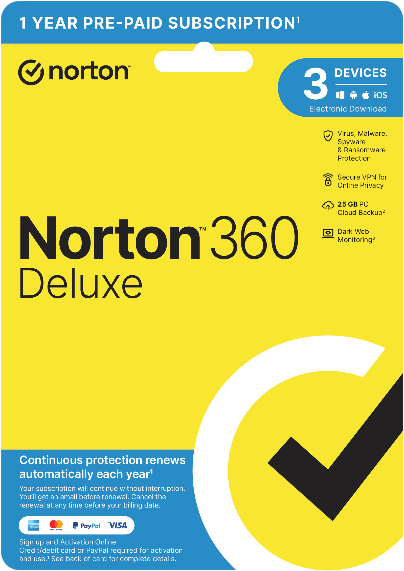 Norton 360 Deluxe 3 devices